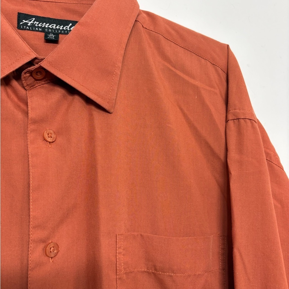 2 for 20$ - Armando Orange Dress Shirt - Size XL - Neck 17.5 - Picture 2 of 6